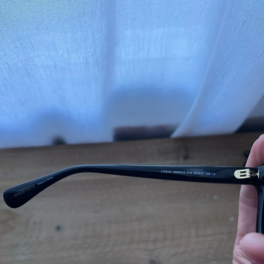 MAX MARA LOGO4 MM0010 Black Sunglasses Frame 55-17-140 New - Picture 5 of 8